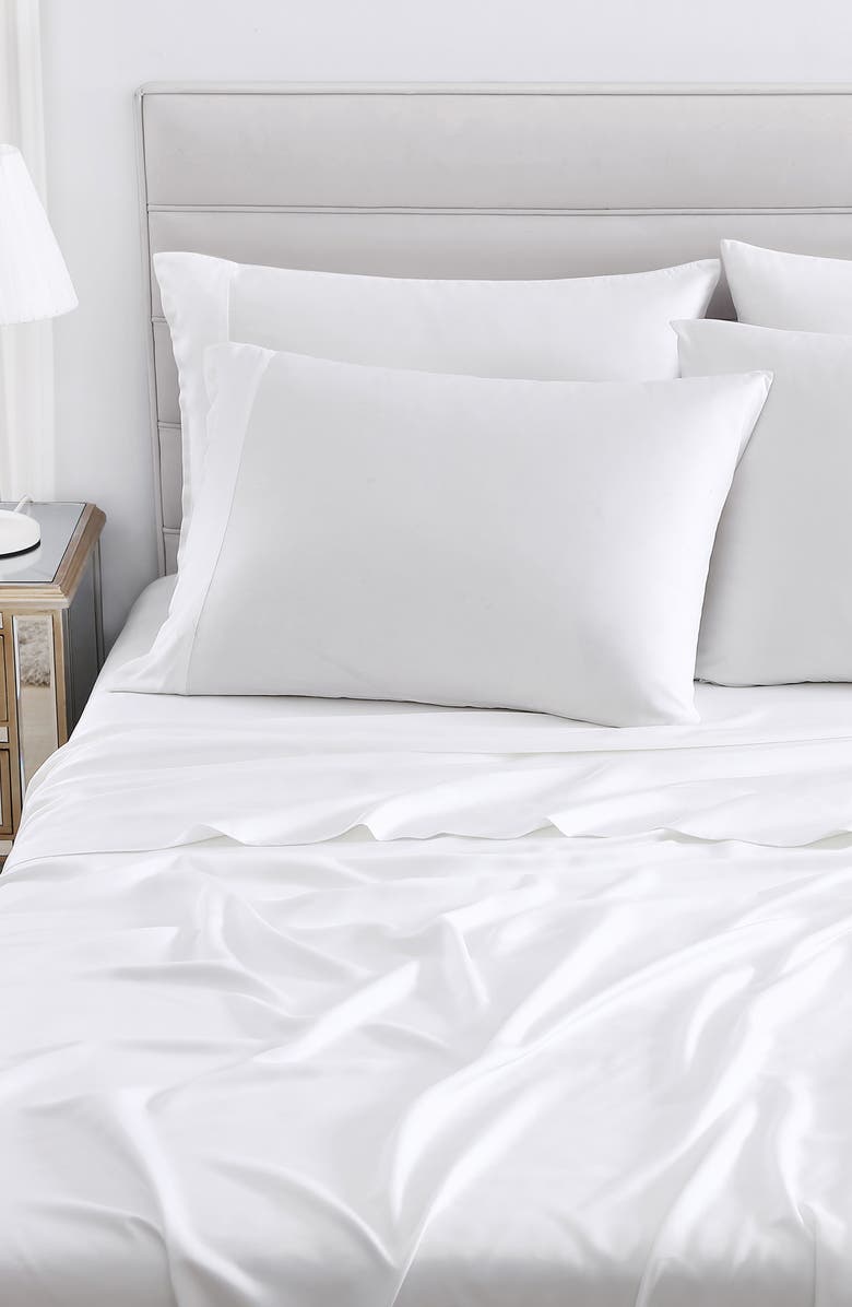 Sunday Citizen Premium Flat Sheet, Alternate, color, White