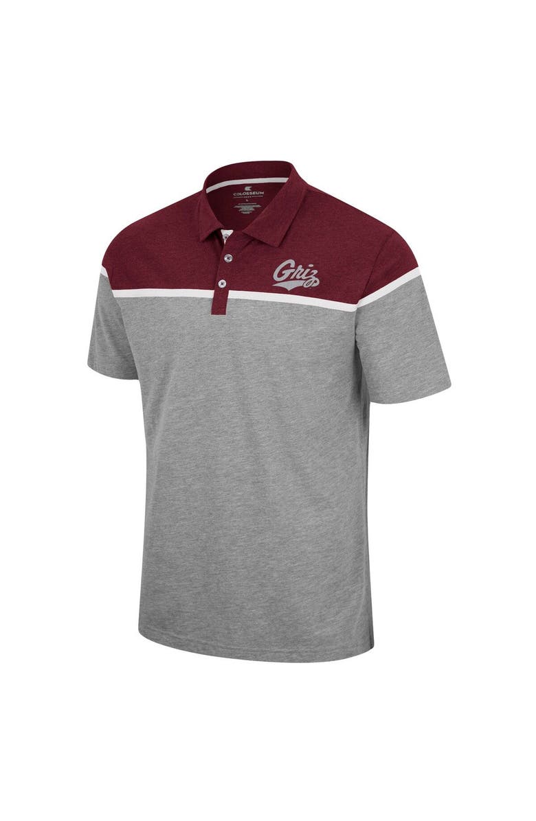 COLOSSEUM Men's Colosseum Heather Gray Montana Grizzlies Chamberlain Polo, Alternate, color, Heather Gray