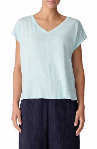 V-Neck Organic Linen T-Shirt