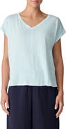 Eileen Fisher V-Neck Organic Linen T-Shirt