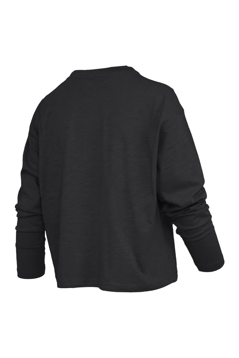 Women's Pressbox Black Georgia Bulldogs Motley Boxy Waist-Length Long Sleeve T-Shirt, Alternate, color, Black