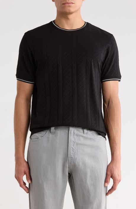 DENIM AND FLOWER Tipped Crewneck T-Shirt