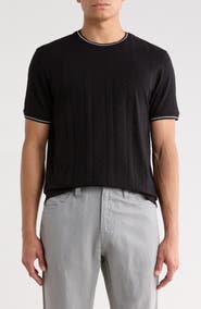 DENIM AND FLOWER Tipped Crewneck T-Shirt