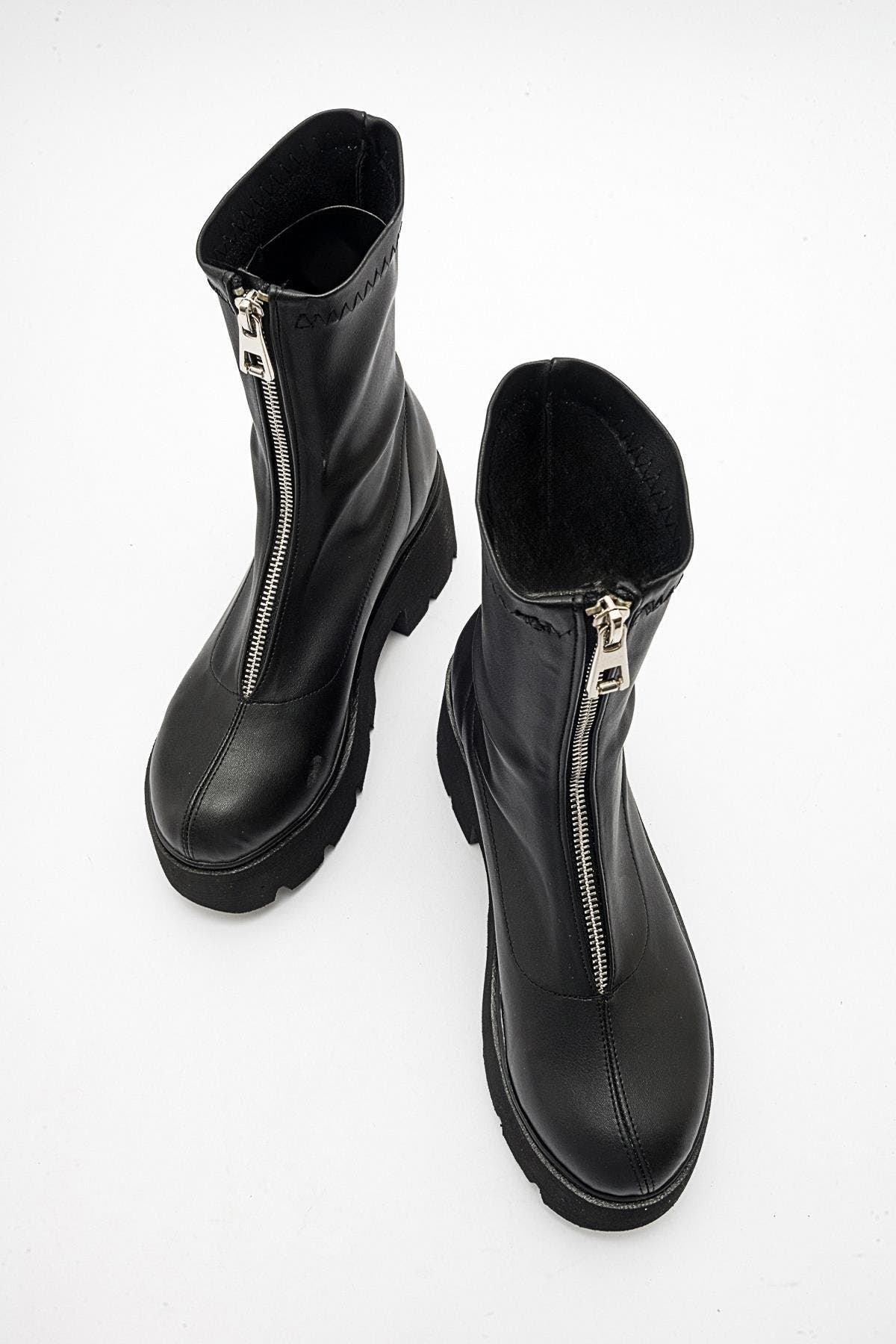 Ovil Platform Zip Boot, Alternate, color, Black
