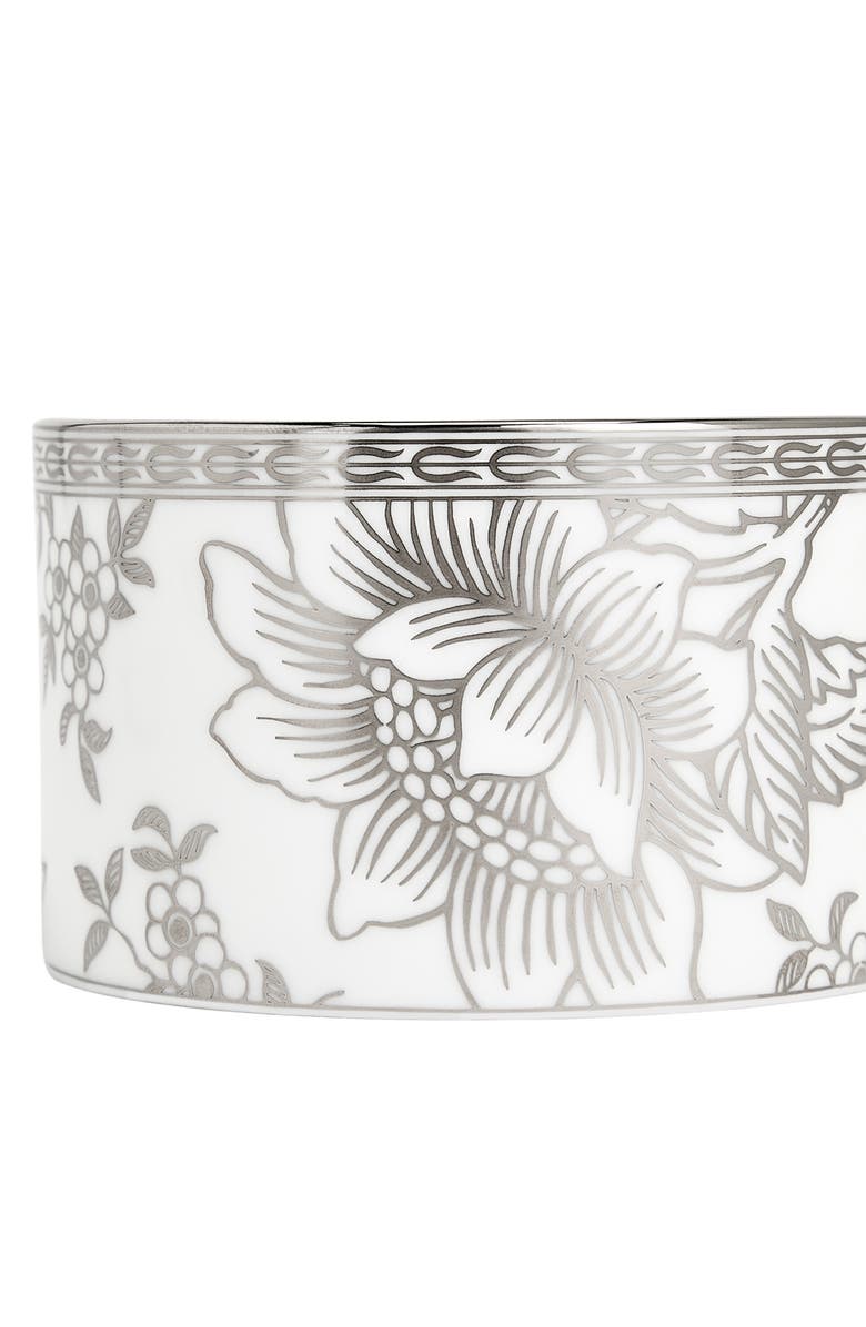 Wedgwood Silver Tonquin Bone China Teacup & Saucer Set, Alternate, color, Silver