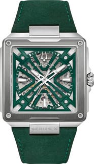 BULOVA Marc Anthony Series X Automatic Leather Watch