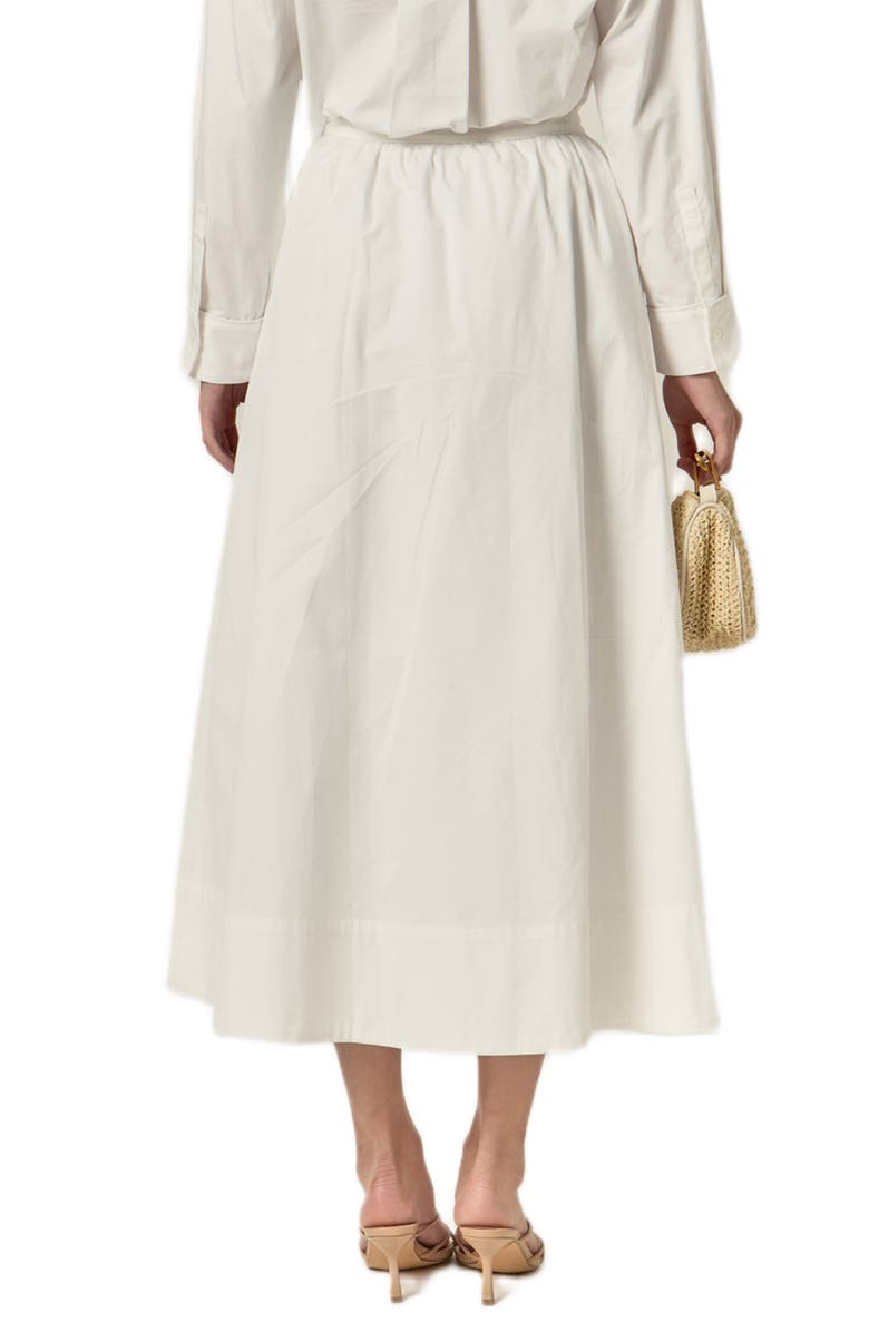 English Factory Floral Appliqué Skirt, Alternate, color, White