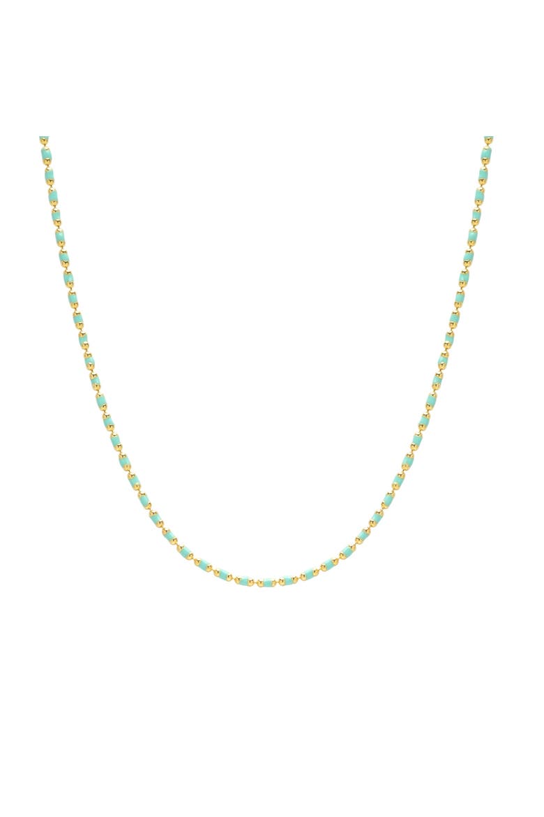 Eau de Nil Enamel Mine Beaded Colourful Necklace, Main, color, Gold