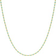 Spero London Eau de Nil Enamel Mine Beaded Colourful Necklace