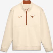 Nike Men's Nike Cream Texas Longhorns Primetime Club Fleece Half-Zip Pullover