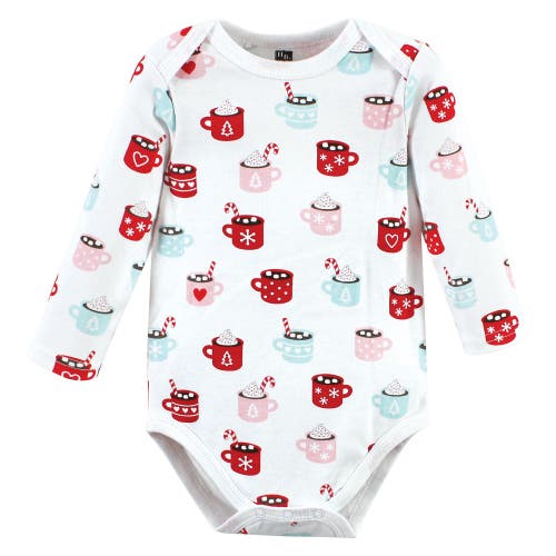 Hudson Baby Infant Breathable Cotton Long-sleeve Bodysuit Bundle 3 Count In Multi