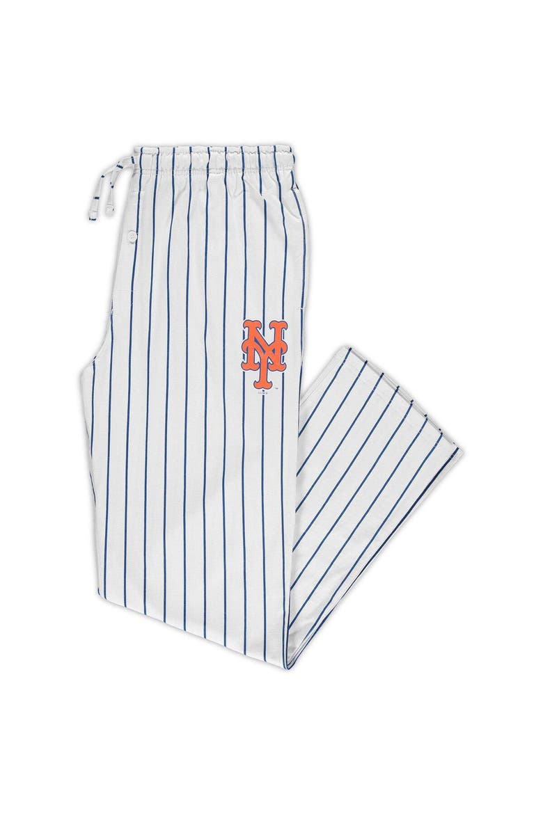 Men's Concepts Sport White/Royal New York Mets Big & Tall Pinstripe Sleep Pants, Alternate, color, White