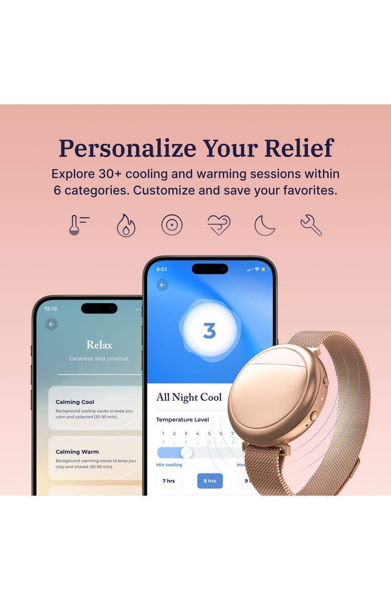 Embr Labs Embr Wave Smart Cooling & Warming Wristband, Alternate, color, Rose Gold