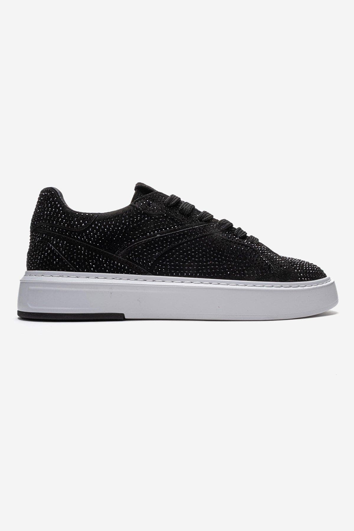 Prologue Shoes Berina Embellished Sneaker, Alternate, color, Black Suede