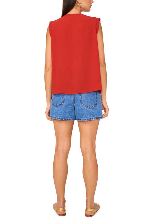 Vince Camuto Crepe Tank In Red