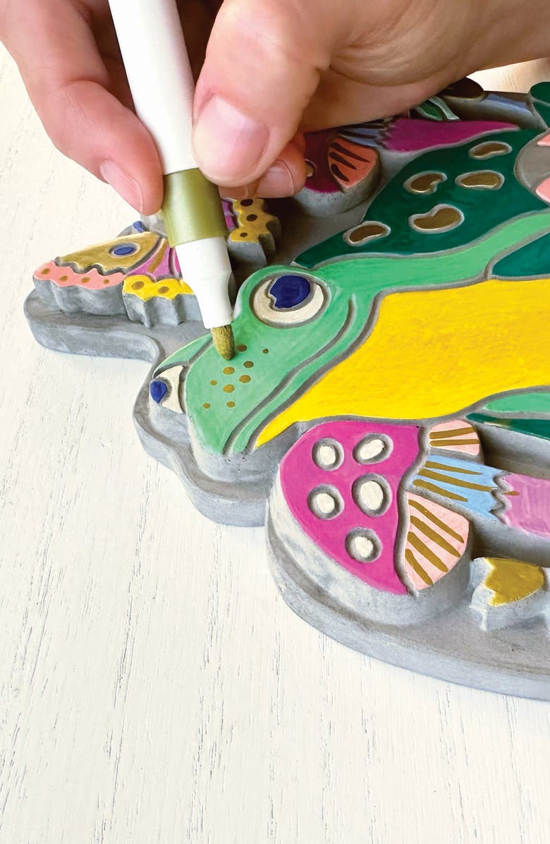 BRIGHT STRIPES Marker by Number Garden Stone Activity Set, Alternate, color, Multi