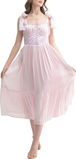 Pink Nordstrom Rack Lush Dress LUSH Small Pink Floral Flowy Maxi