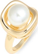 Nordstrom Faux Pearl Framed Ring