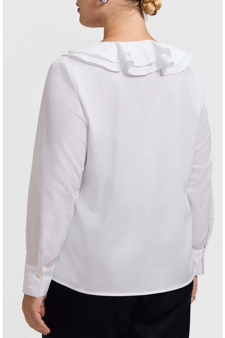 Shantel Ruffle Long Sleeve Top, Alternate, color, WHITE