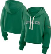 FANATICS Women's Fanatics Kelly Green Philadelphia Eagles Oversized Hometown Heritage Cropped Hoodie