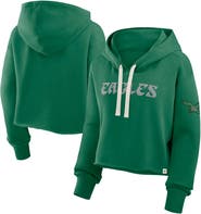FANATICS Women's Fanatics Kelly Green Philadelphia Eagles Oversized Hometown Heritage Cropped Hoodie