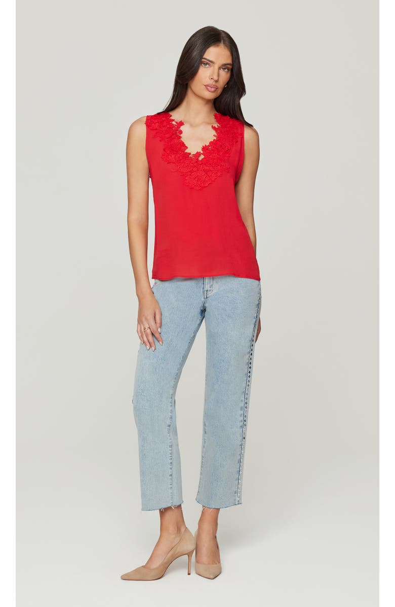 Generation Love Adiha Lace Combo Blouse, Alternate, color, Cherry