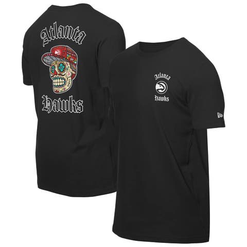 Men's New Era Black Atlanta Hawks Sugar Skulls T-Shirt