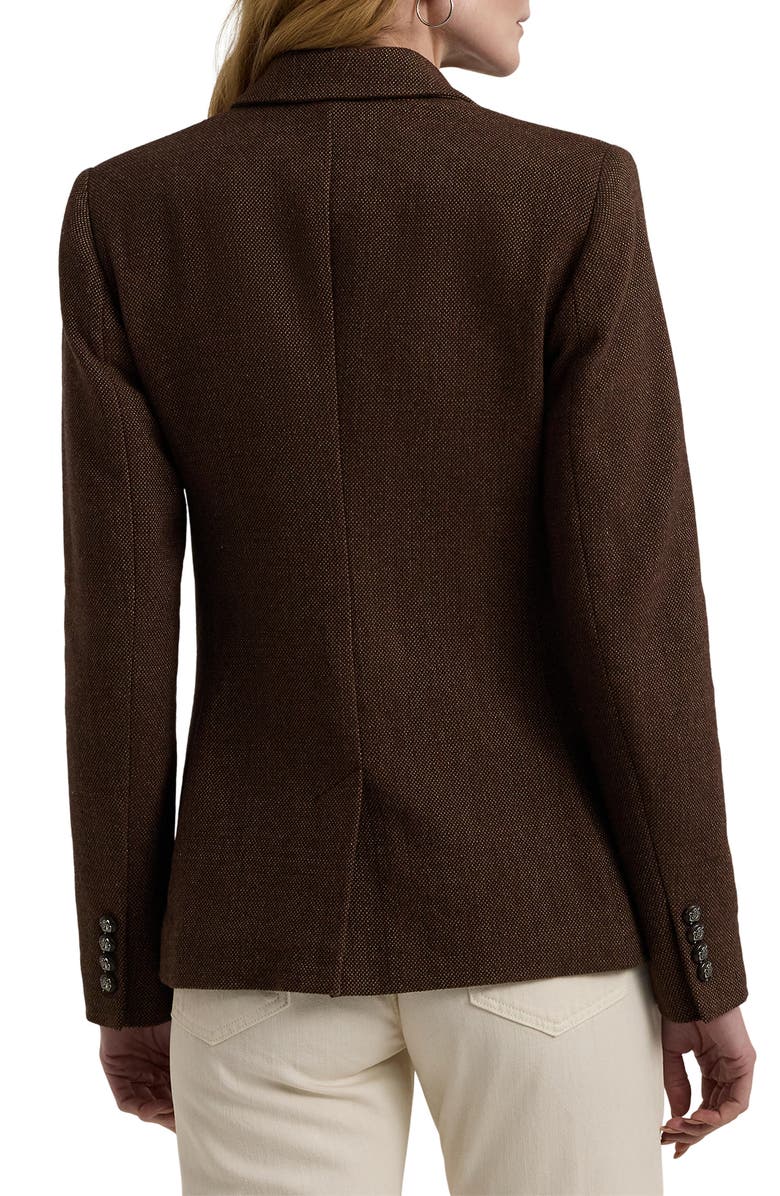 Lauren Ralph Lauren Cotton Blend Oxford Blazer, Alternate, color, 