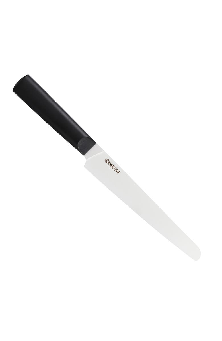 Kyocera INNOVATIONwhite<sup>®</sup> 7-Inch Ceramic Bread Knife, White Micro Serrated Blade with Non-Slip Black Handle, Main, color, White