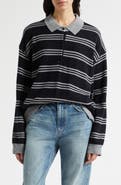 Nili Lotan Galvez Stripe Cashmere Polo Sweater