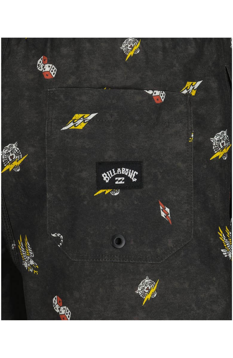 Billabong Kids' Lineup Layback Swim Trunk, Alternate, color, Raven