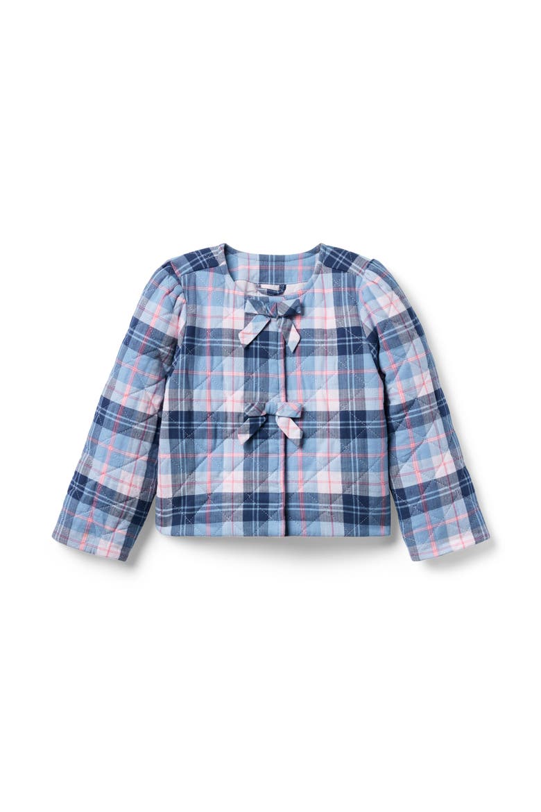 The Plaid Bow Jacket, Main, color, Pink