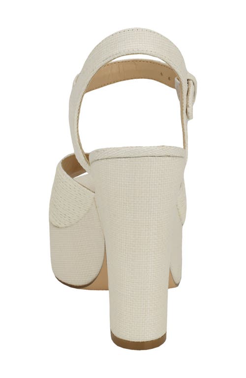 Guess Saylin Ankle Strap Platform Sandal In Ivory