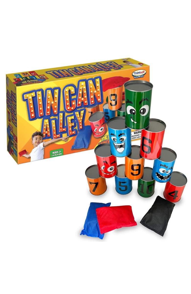 Thin Air Games Tin Can Alley, Bean Bag Toss, Main, color, Multicolored