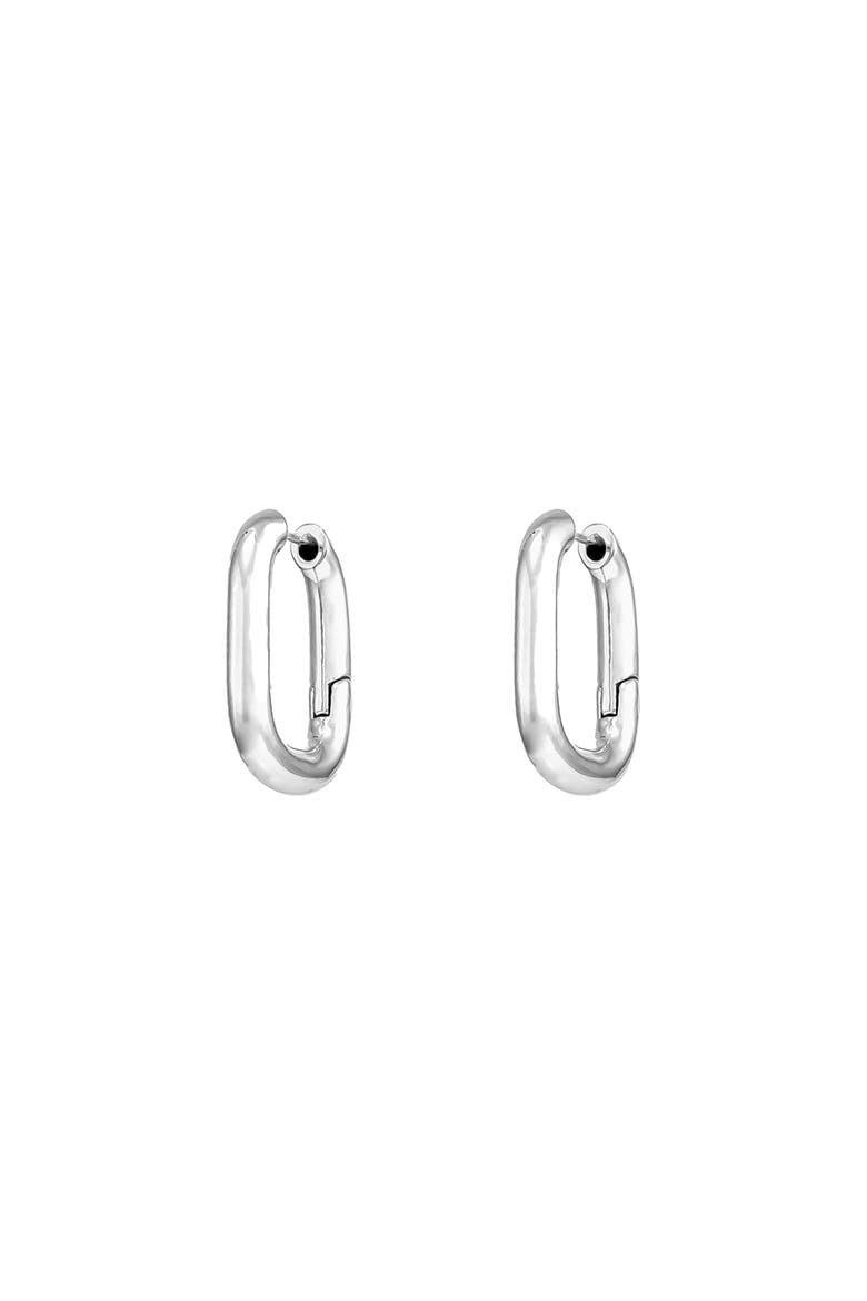 14k Gold Plated Angie Earrings Dainty Minimalist Studs, Main, color, Silver