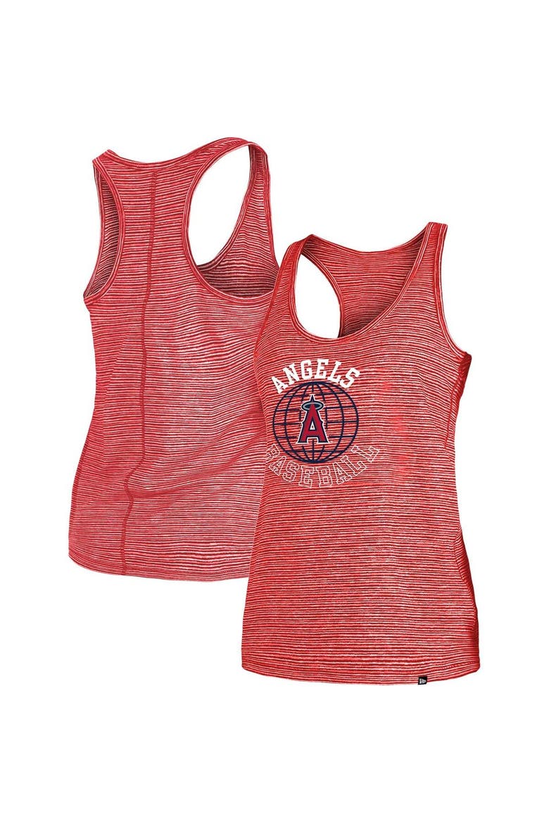 Women's New Era Red Los Angeles Angels Active Racerback Tank Top, Main, color, Red