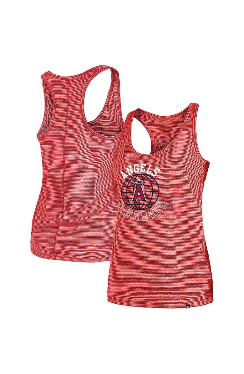 New Era Women's New Era Red Los Angeles Angels Active Racerback Tank Top, Main, color, Red