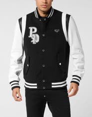 PHILIPP PLEIN College Bomber Jacket Patches Men