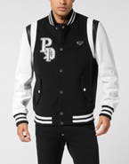 PHILIPP PLEIN College Bomber Jacket Patches Men
