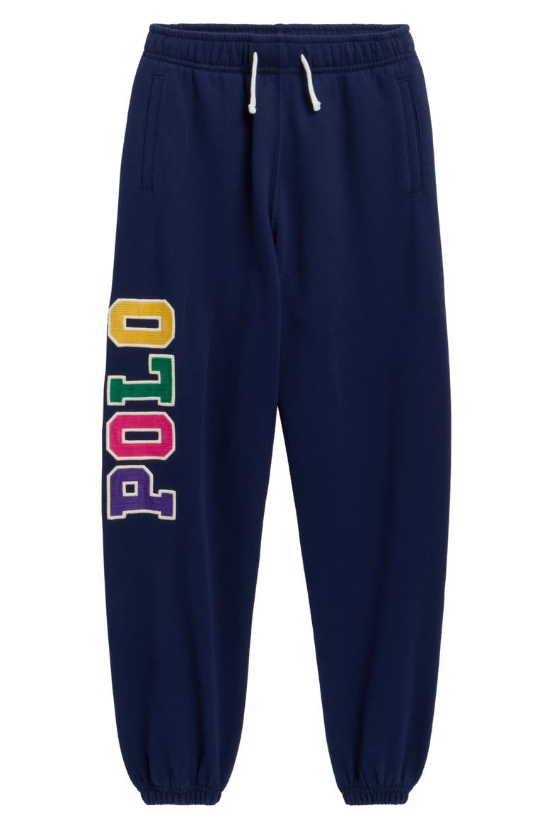 Kids' Logo Magic Fleece Pants, Main, color, NAVY