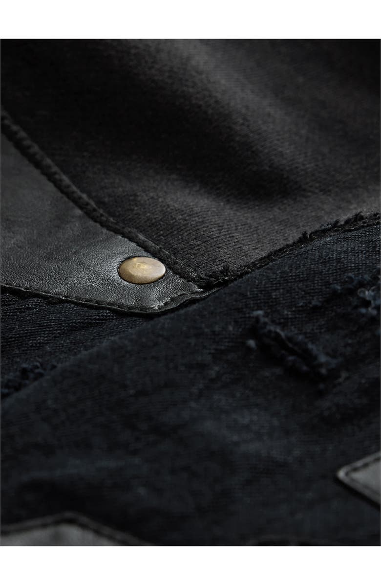 John Varvatos Mended Star Sweatshirt, Alternate, color, Black