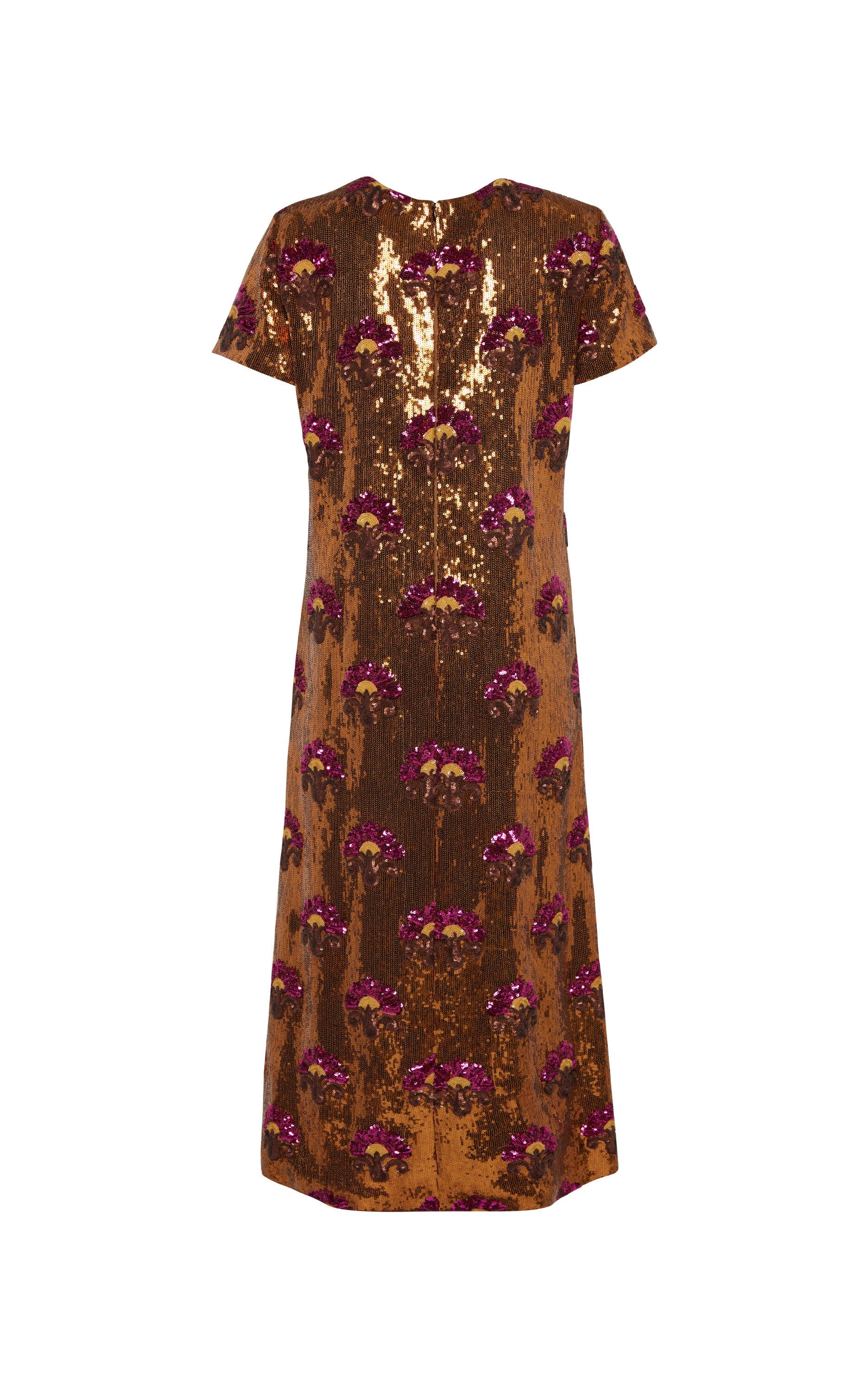 La DoubleJ Super Swing Dress Textured Sequins Rust (Women) | Nordstrom