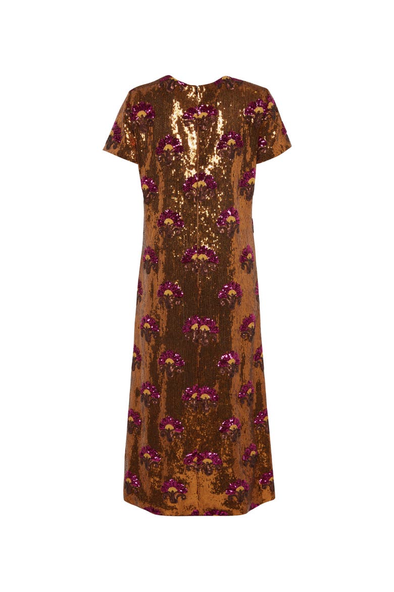 Super Swing Dress Textured Sequins Rust, Alternate, color, Textured Sequins Rust