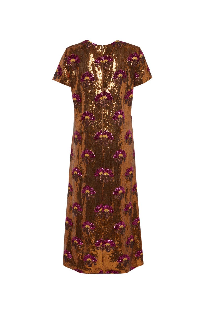 La DoubleJ Super Swing Dress Textured Sequins Rust, Alternate, color, Textured Sequins Rust