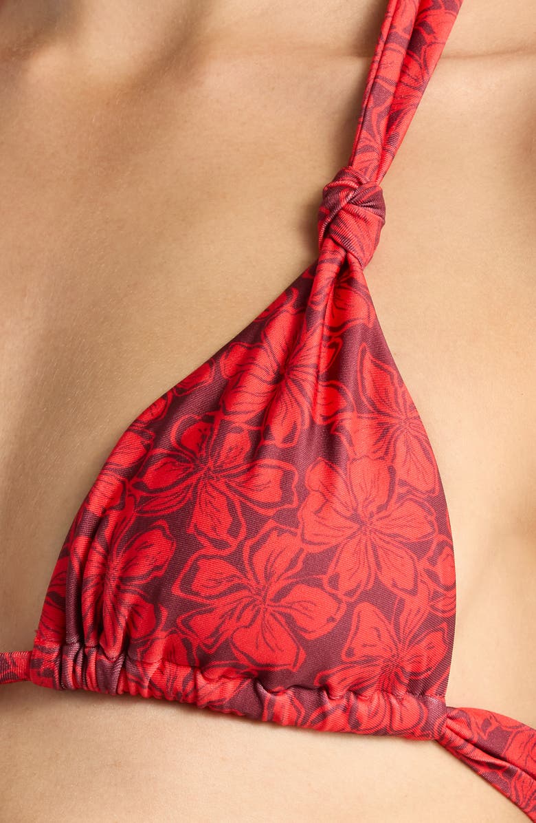 Kulani Kinis Knotted Halter Bikini Top, Alternate, color, Sassy Sangria