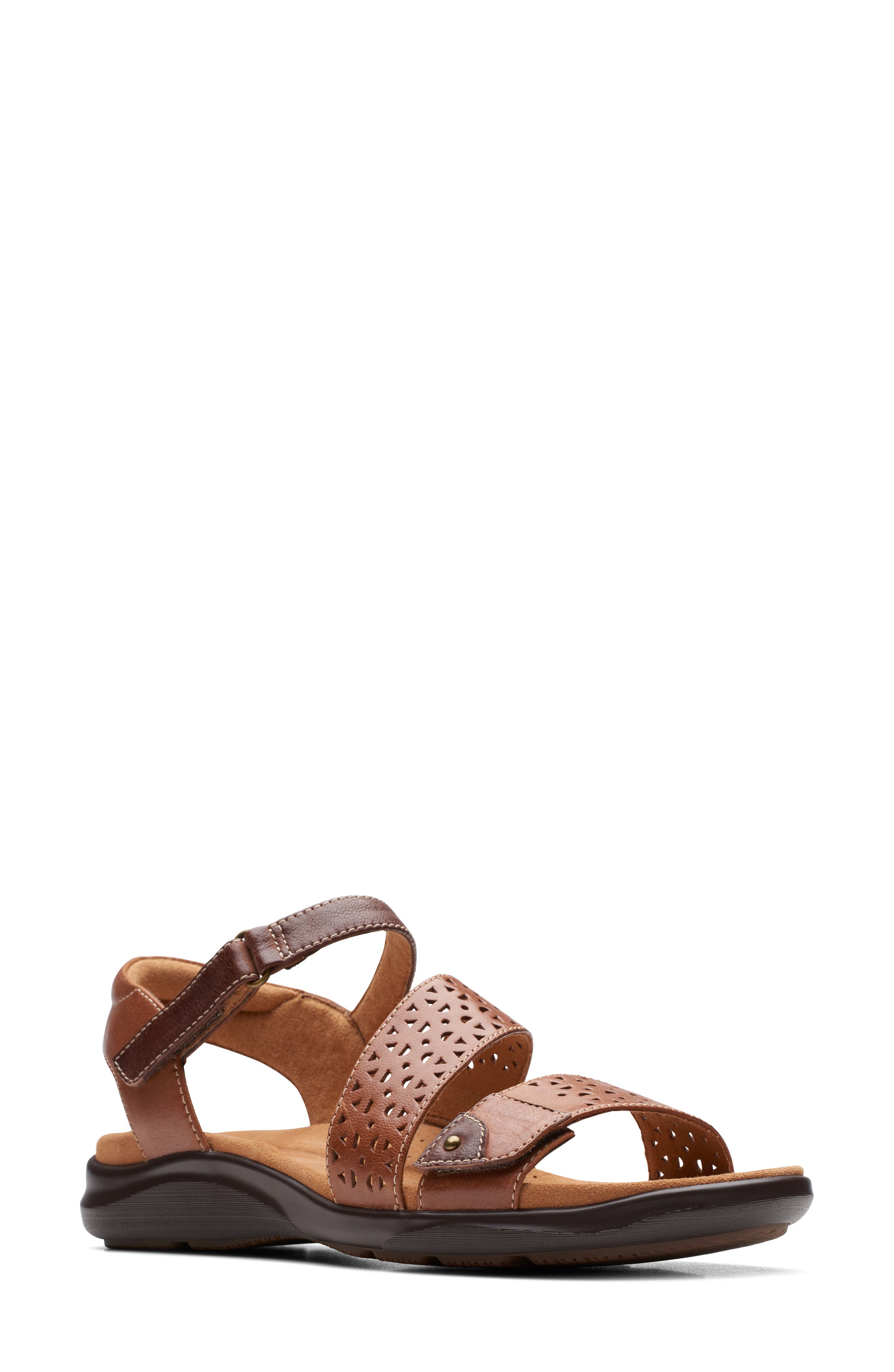 Clarks<sup
®</sup
 Kitly Way Sandal, Main, color, Tan Leather
