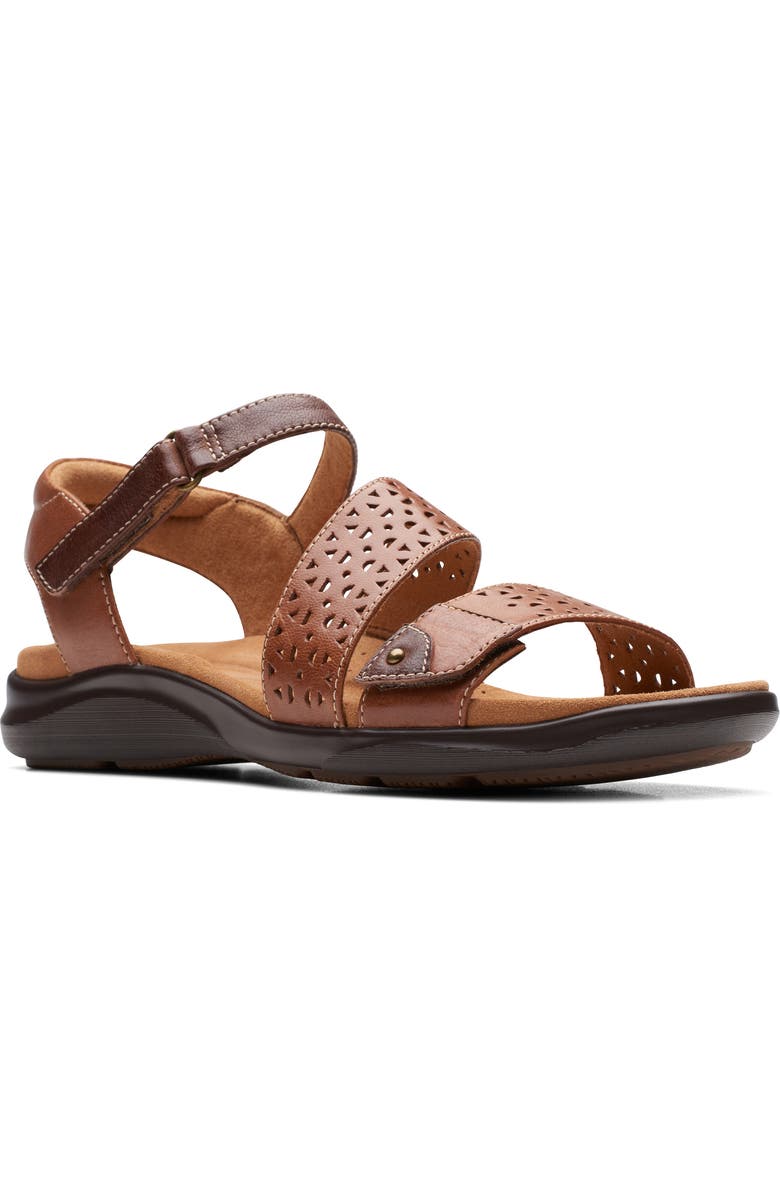 Clarks<sup
®</sup
Kitly Way Sandal, Main, color, Tan Leather
