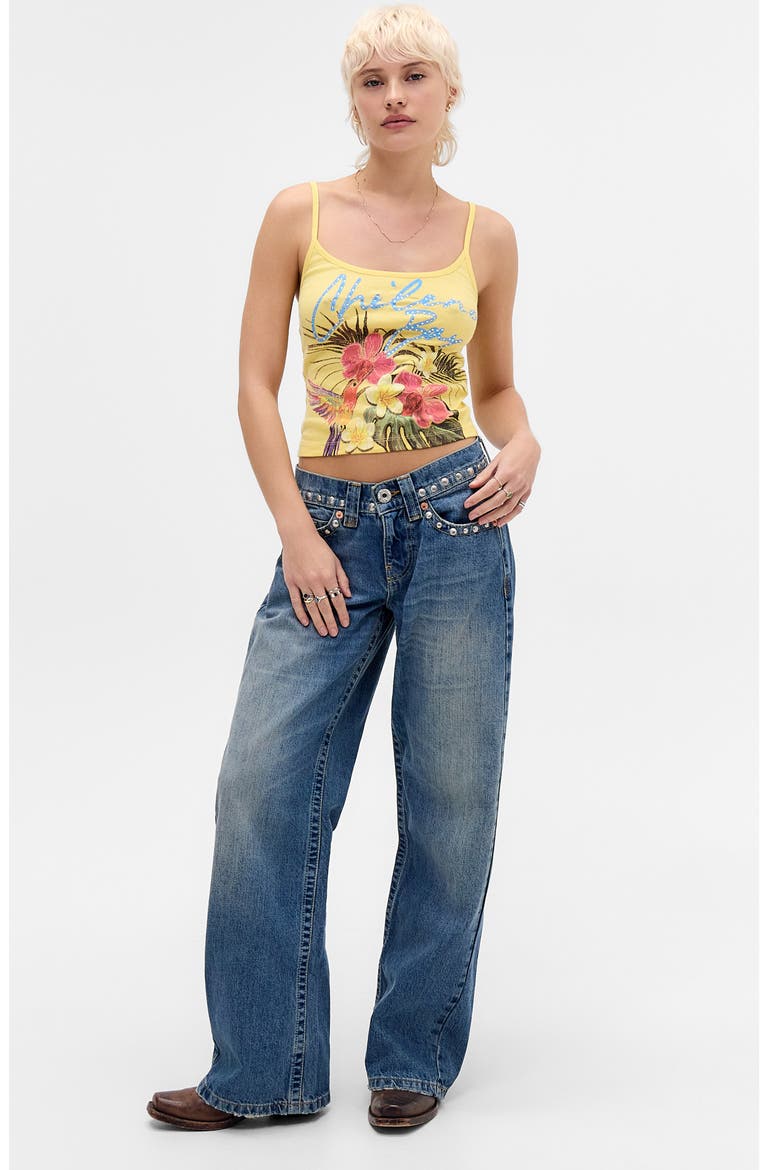 Chileno Bay Graphic Floral Camisole, Alternate, color, YELLOW