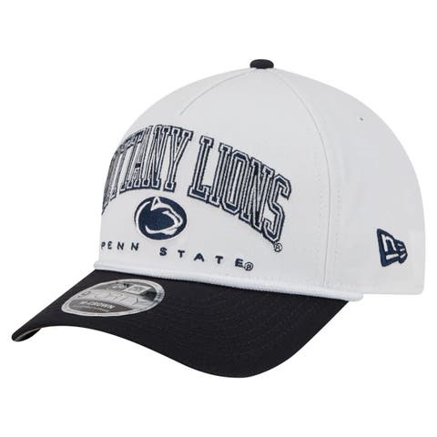 Men's New Era White/Navy Penn State Nittany Lions Arch Two-Tone Rope 9FORTY A-Frame M-Crown Adjustable Hat