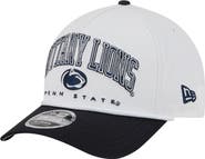 New Era Men's New Era White/Navy Penn State Nittany Lions Arch Two-Tone Rope 9FORTY A-Frame M-Crown Adjustable Hat